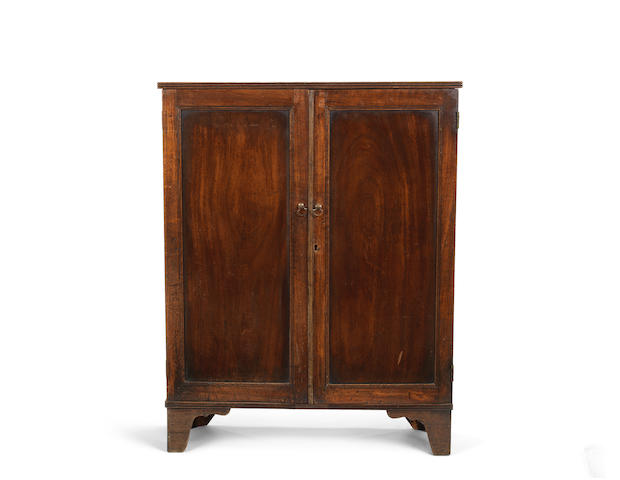 Appraisal: A George III mahogany side cabinet the rectangular top with