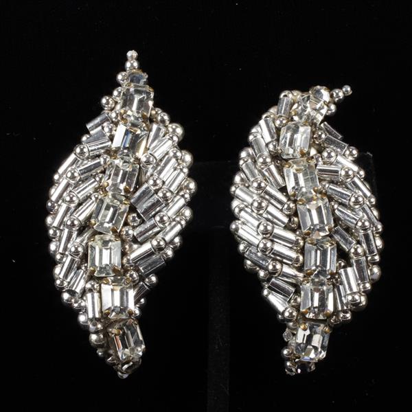 Appraisal: Coppola E Toppo Haute Couture Designer Beaded Silver Tone Leaf