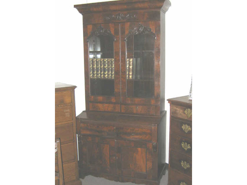 Appraisal: AMERICAN TH CENTURY MAHOGANY SECRETARY BOOKCASE In the Classical Revival