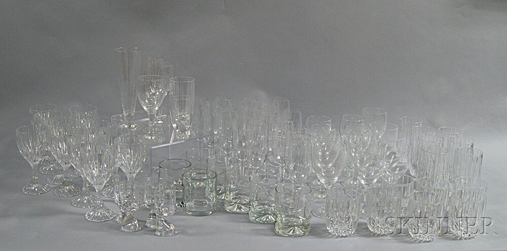 Appraisal: Approximately Seventy-one Pieces of Colorless Glass Stemware including cordials champagnes