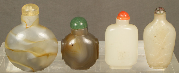 Appraisal: Chinese snuff bottle lot of assorted hard stone bottles is