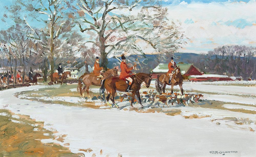 Appraisal: Robert Lougheed Thanksgiving Hunt Lougheed Robert - Thanksgiving Hunt oil