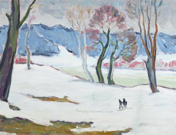 Appraisal: GODLEWSKY IVAN Dobromerici - Leningrad Winter landscape Oil on canvas