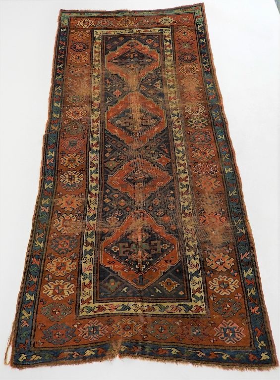 Appraisal: Persian Sarouk Geometric Flower Carpet Rug Runner Middle East th