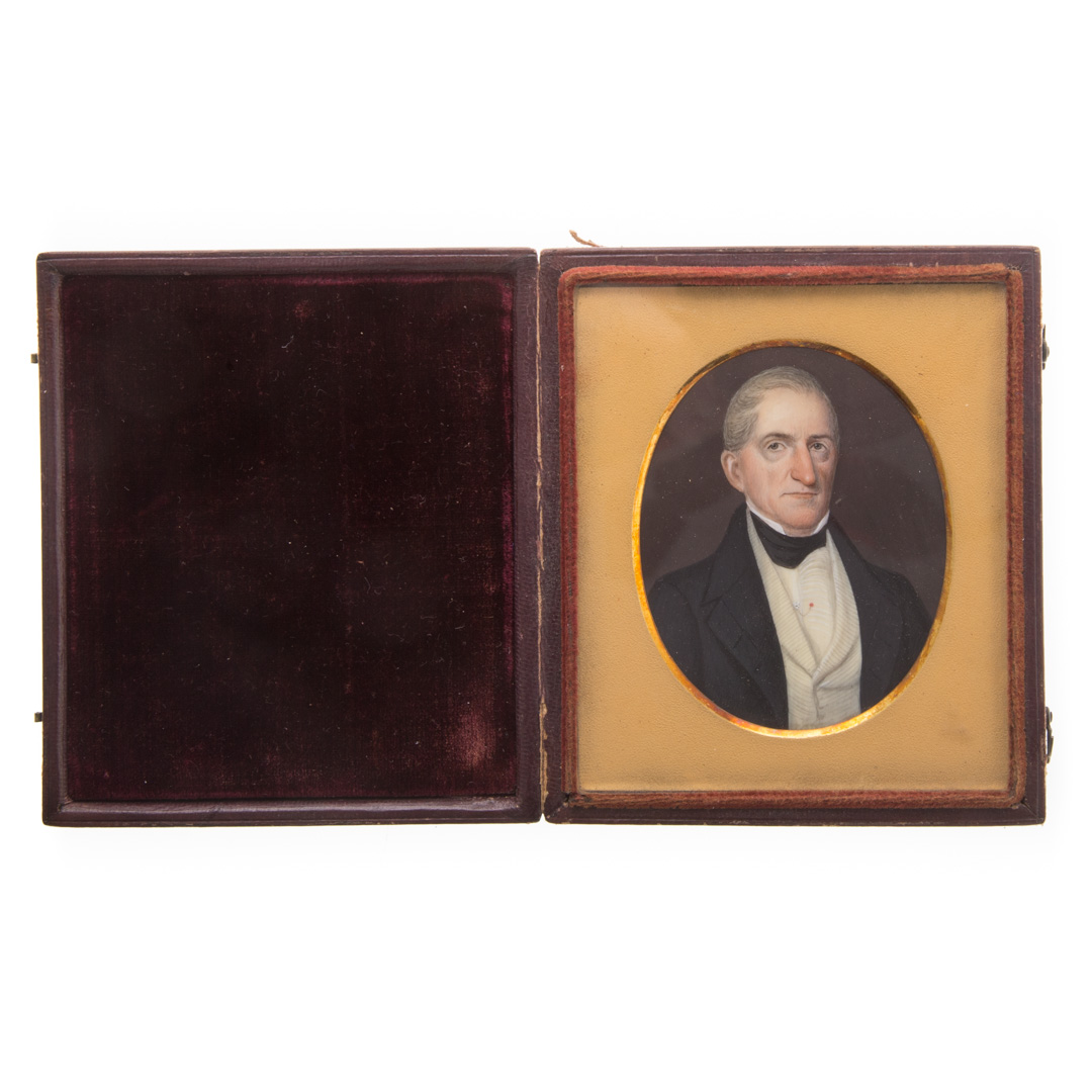 Appraisal: American School th century portrait miniature circa portrait of a