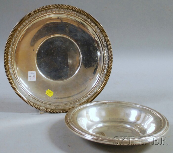 Appraisal: Two Sterling Items a Watrous Manufacturing Company bowl and a