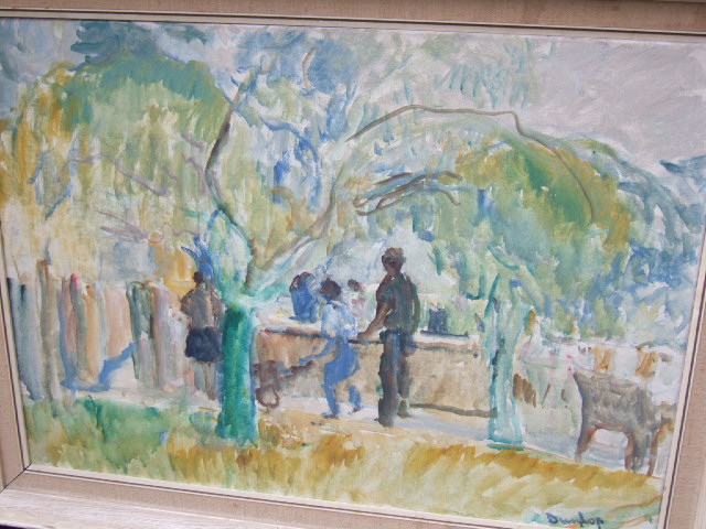 Appraisal: Ronald Ossory Dunlop - A stroll in the park oil