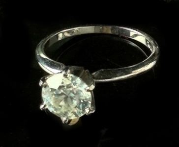 Appraisal: Platinum and Diamond Solitaire Engagement Rings containing one -carat prong-set