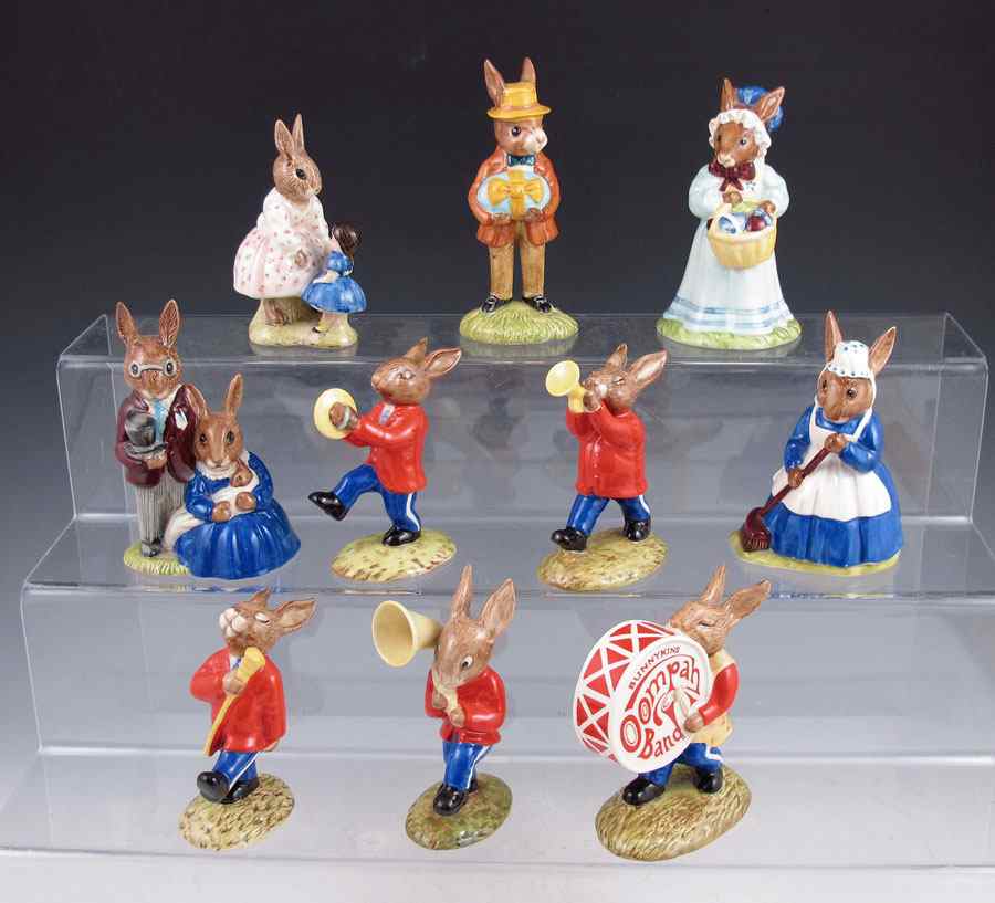 Appraisal: BUNNYKINS FIGURES INCLUDING OOMPAH BAND Approx '' tall