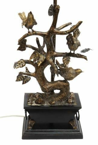 Appraisal: Decorative table lamp Neiman Marcus st c hand-cast parcel gilt