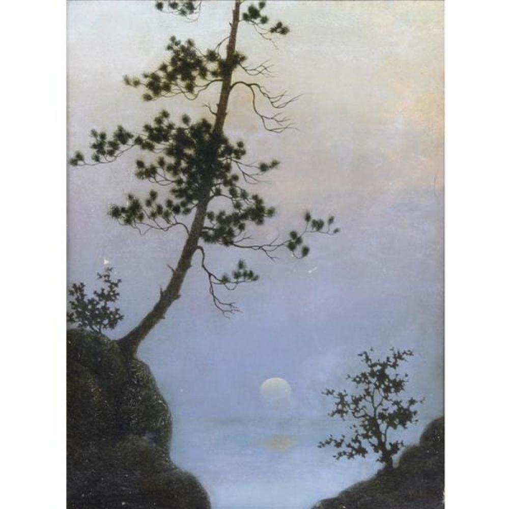 Appraisal: HARRY WILLSON WATROUS NEW YORK CALIFORNIA - TWILIGHT MOON RISING