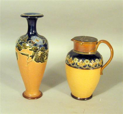 Appraisal: Two Doulton Lambeth stoneware items first quarter th century Comprising