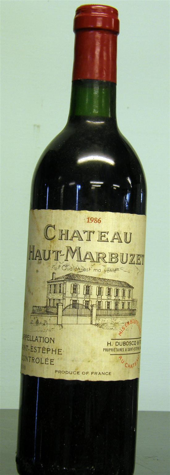 Appraisal: Chateau Haut-Marbuzet Saint-Estephe bottles PROVENANCE Part of a private wine