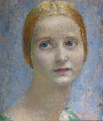 Appraisal: Mabel Greenberg th Century Portrait of a girl Signed Oil