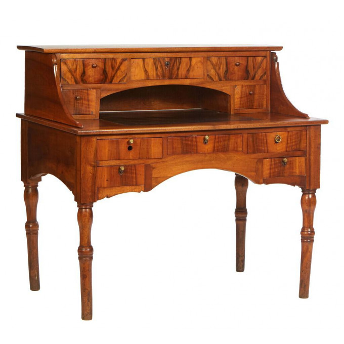 Appraisal: French Provincial Louis Philippe Carved Walnut Desk th c the