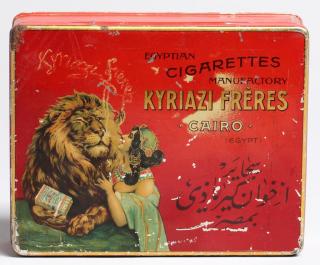 Appraisal: Antique Egyptian Cigarette Tin by Kyriazi Freres Early th century