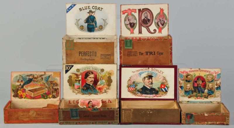 Appraisal: Lot of Cigar Boxes Description Includes Famous Generals Union Army