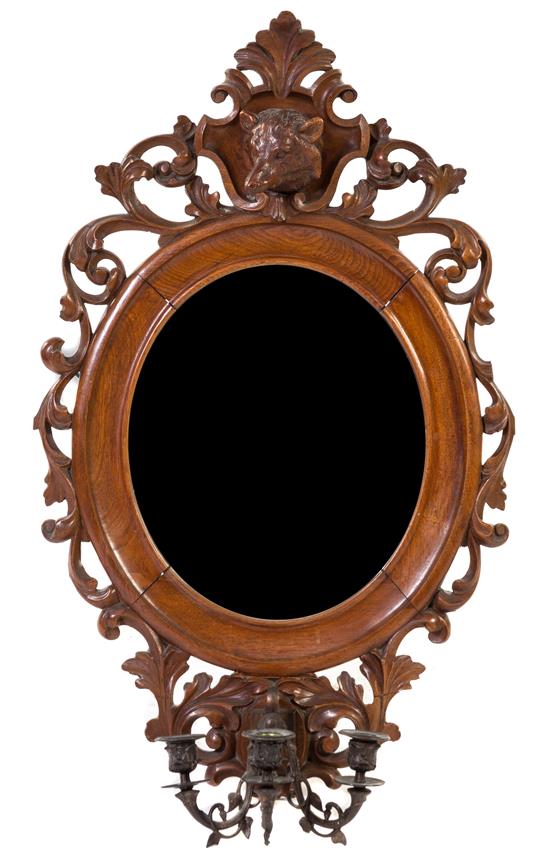 Appraisal: Sale Lot A Victorian Carved Walnut Mirror th th century