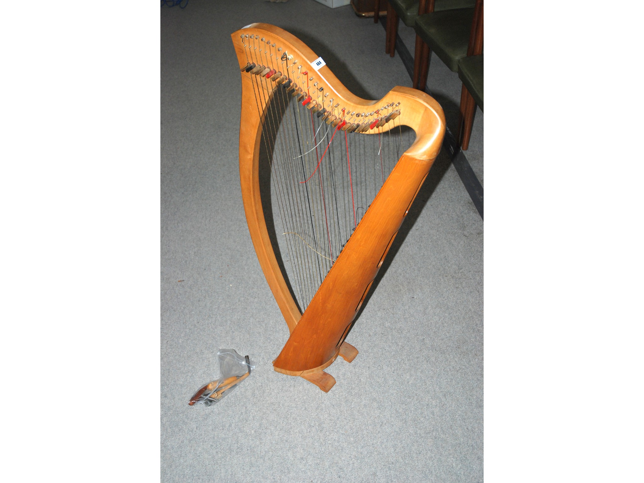 Appraisal: A Sanderson Taylor harp with associated tools