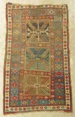 Appraisal: A Kurdish rug North West Persia late th century in