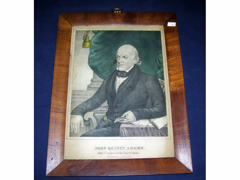 Appraisal: John Quincy Adams Currier Ives Lithograph Sixth President Small folio