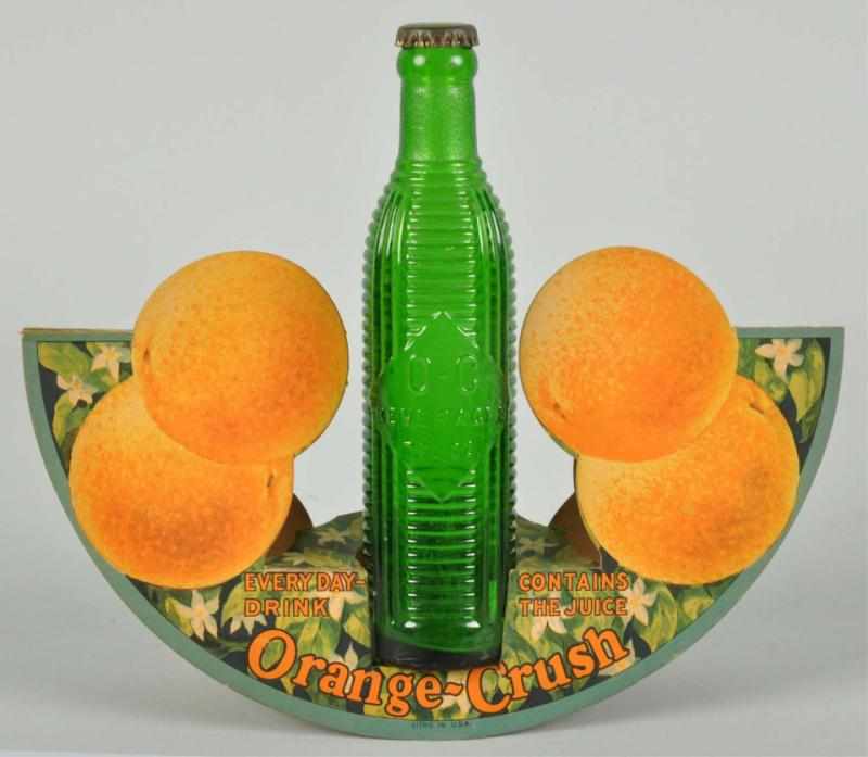 Appraisal: Cardboard Orange Crush Bottle Display Description s Beautifully designed and