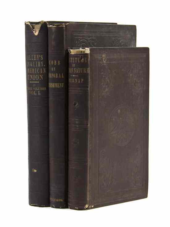 Appraisal: FILLMORE MILLARD A group of three volumes from the library