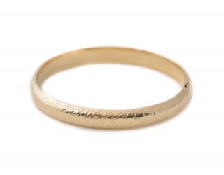 Appraisal: Ladies k Yellow Gold Engraved Bangle Bracelet Ladies k yellow