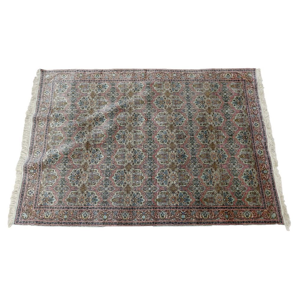 Appraisal: Persian Silk Rug Semi Antique Persian Qum Style Silk Rug