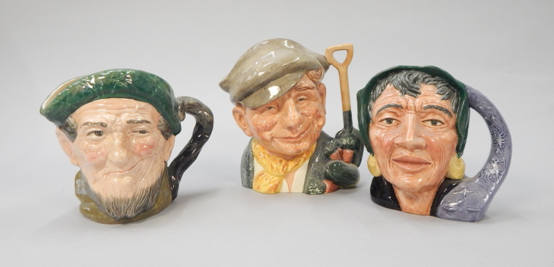 Appraisal: Three large Royal Doulton character jugs The Fortune Teller the