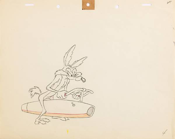 Appraisal: A collection of animation drawings of Wile E Coyote s