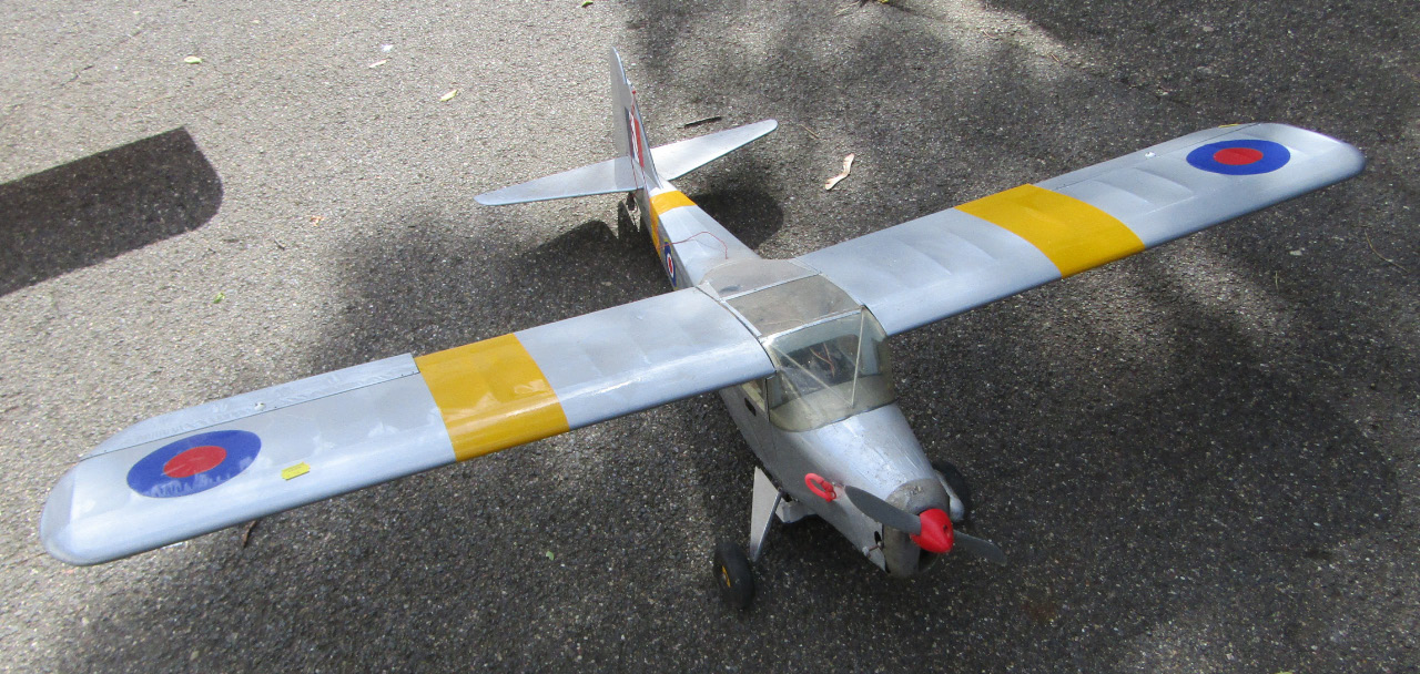 Appraisal: A remote controlled airplane with single propeller and RAF Insigna