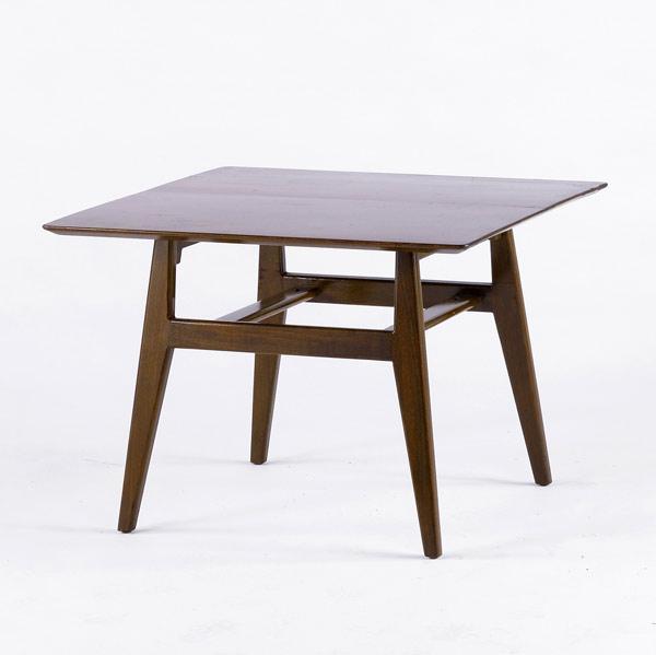 Appraisal: JENS RISOM Side table Paper label on bottom x sq