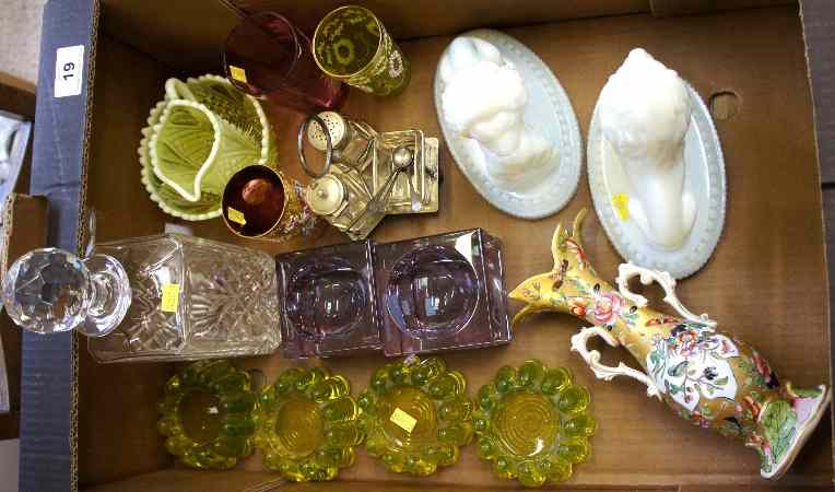 Appraisal: Collection of Various Glassware including a Vaseline Sugar and Cream