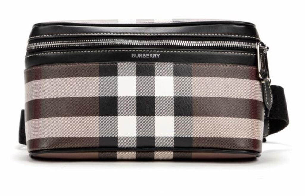 Appraisal: Burberry Cube belt bag waist pouch in brown check coated