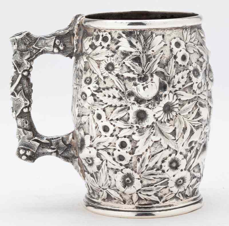 Appraisal: S Kirk Son ''Repousse'' Sterling Silver Mugcirca - barrel form