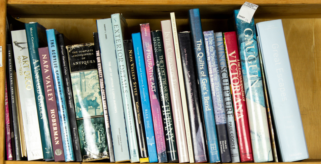 Appraisal: ONE SHELF OF MOSTLY ART BOOKS INCLUDING GAUGUIN One shelf