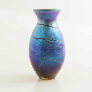 Appraisal: Tim Lazer Sacramento th c Art Glass Vase Tim Lazer