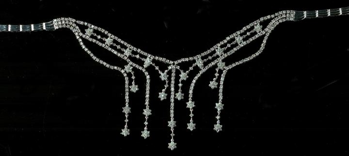 Appraisal: Fourteen-Karat White Gold and Diamond Fringed Snowflake Necklace featuring four-hundred-thirty-six