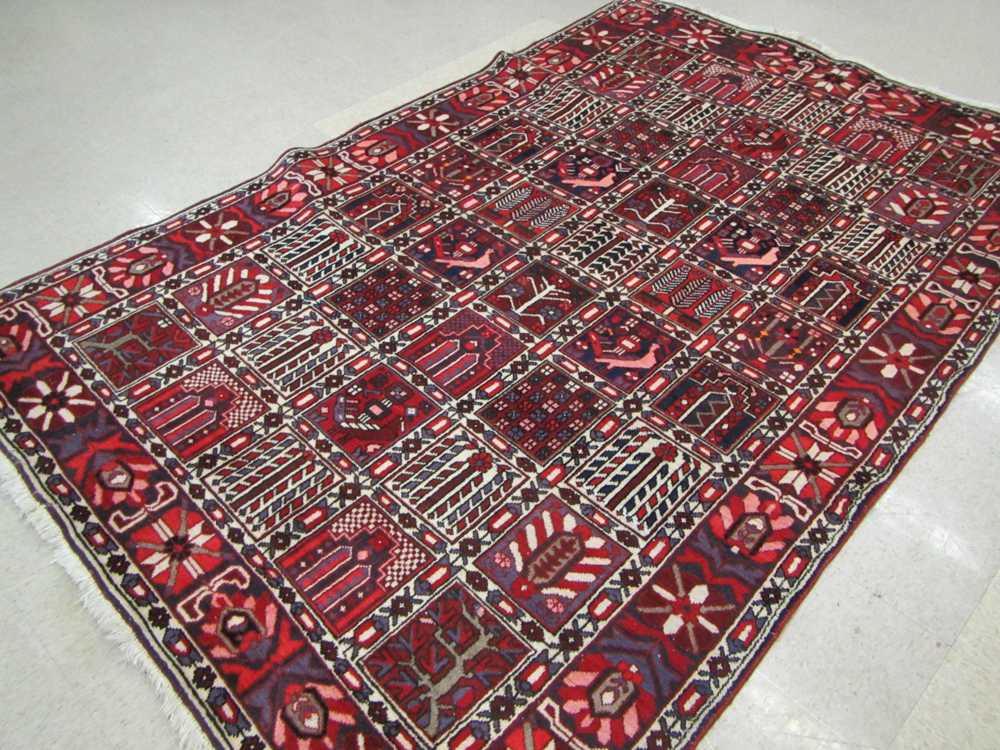 Appraisal: PERSIAN BAKHTIARI PANEL CARPET Bakhtiari tribe Chahar Mahaal or Bakhtiari