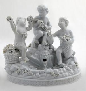 Appraisal: Meissen Style White Porcelain Figural Group early th c of