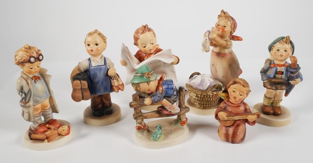 Appraisal: Tray lot of Hummel Figurines seven total They range in