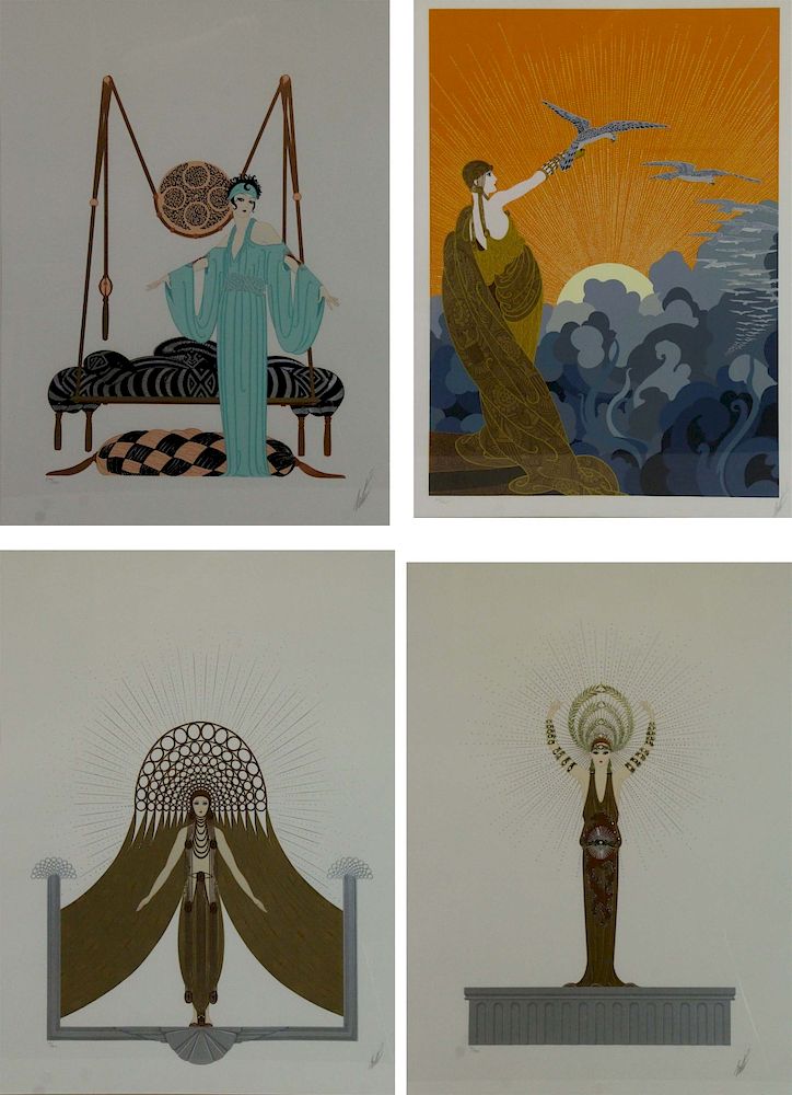 Appraisal: ERTE RUSSIAN ACTIVE IN FRANCE - Lot of Four Serigraphs