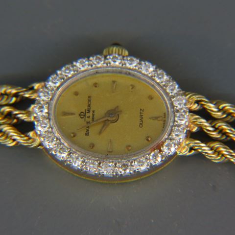 Appraisal: Baume and Mercer Diamond Wristwatch ladies diamonds totaling carats in