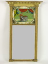 Appraisal: MIRROR - Circa - two panel gilded frame mirror molded