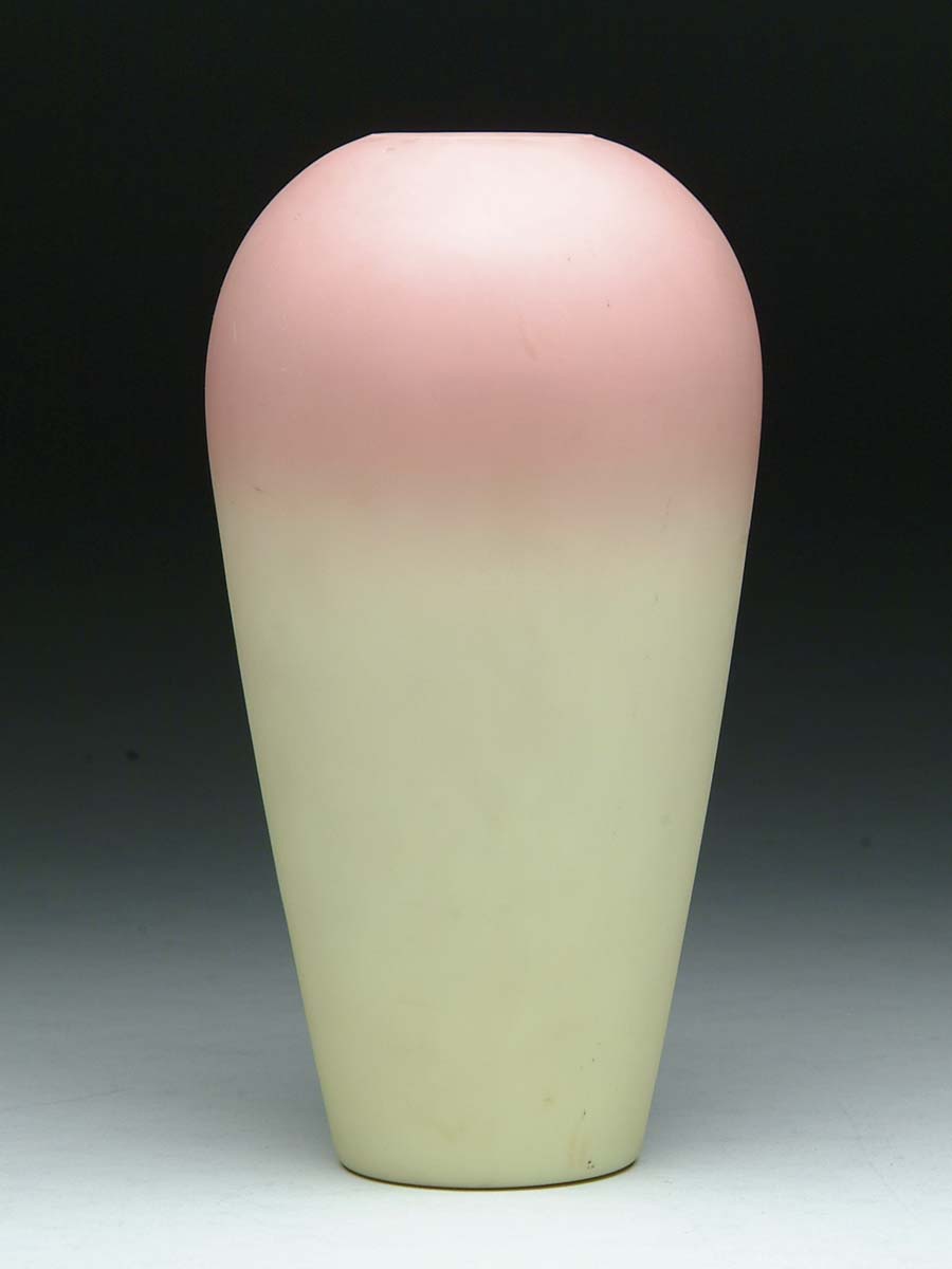 Appraisal: MT WASHINGTON BURMESE VASE Wonderful Mt Washington Burmese vase is