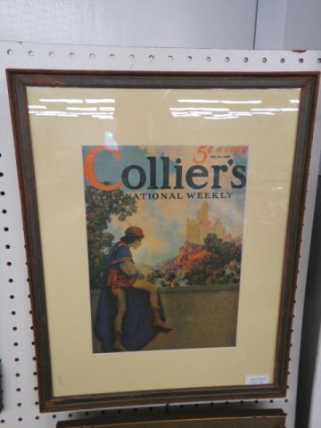 Appraisal: Maxfield Parrish print cover of Collier's magazine image area approx