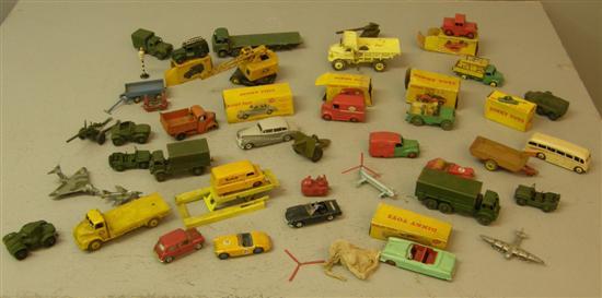 Appraisal: Boxed and unboxed Dinky vehicles including army vehicles cars trucks