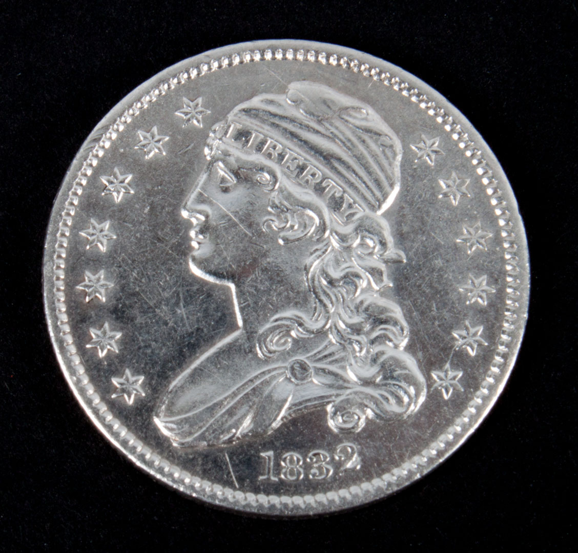 Appraisal: United States Capped Bust silver quarter AU-