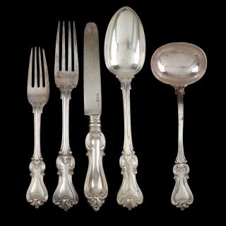 Appraisal: th Century Russian Silver Flatware pieces by Johann Frederick Falck